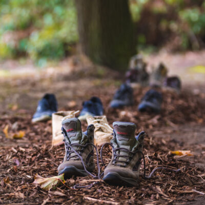 schoenen bos natuur rust